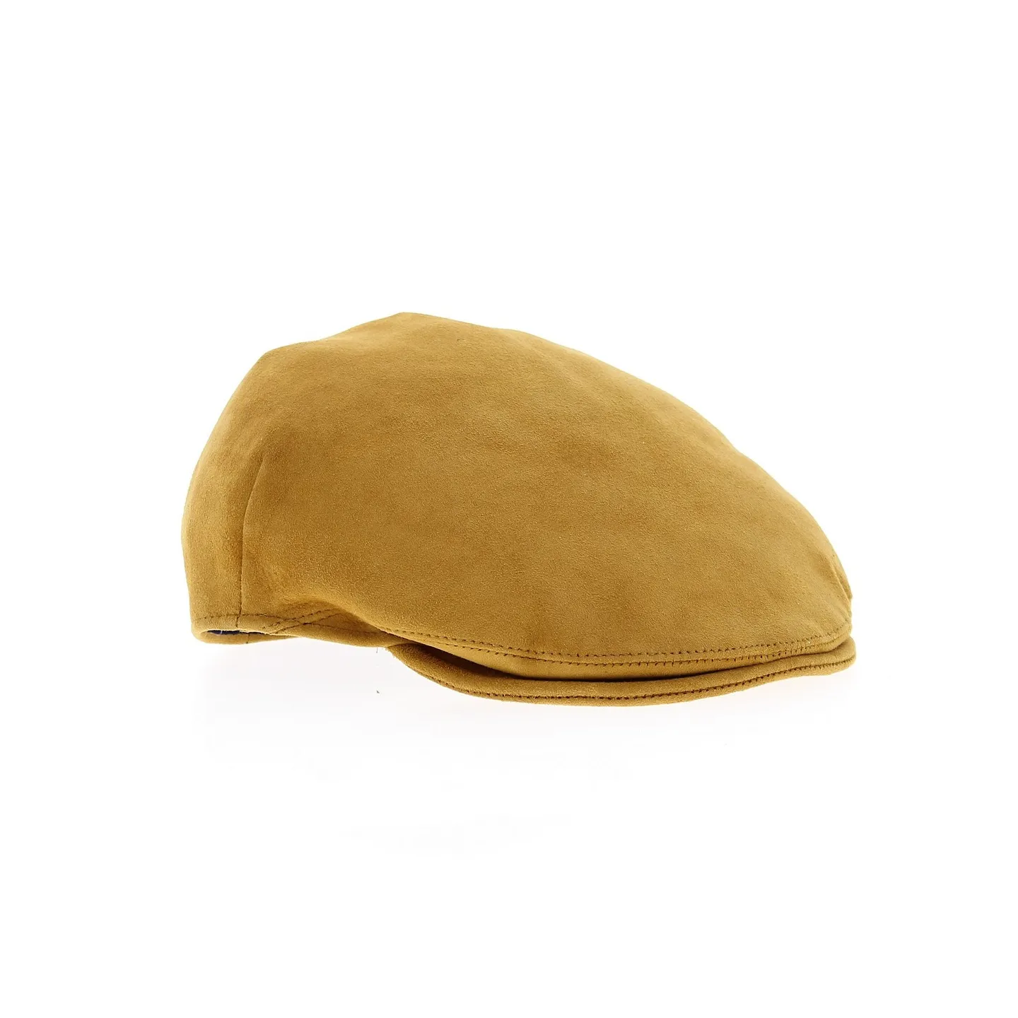 Casquette cuir plate Moutarde - Alfonso d'Este