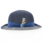 Blue Cotton Bowler Hat - Alfonso d'este