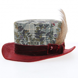 Top hat with velvet flowers - Alfonso d'este