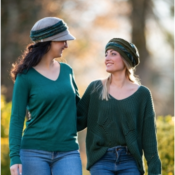 Ebony Newsboy Cap Grey & Green Wool - MTM