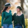 Ebony Newsboy Cap Grey & Green Wool - Traclet Reference: 16801 | Traclet Hat Shop
