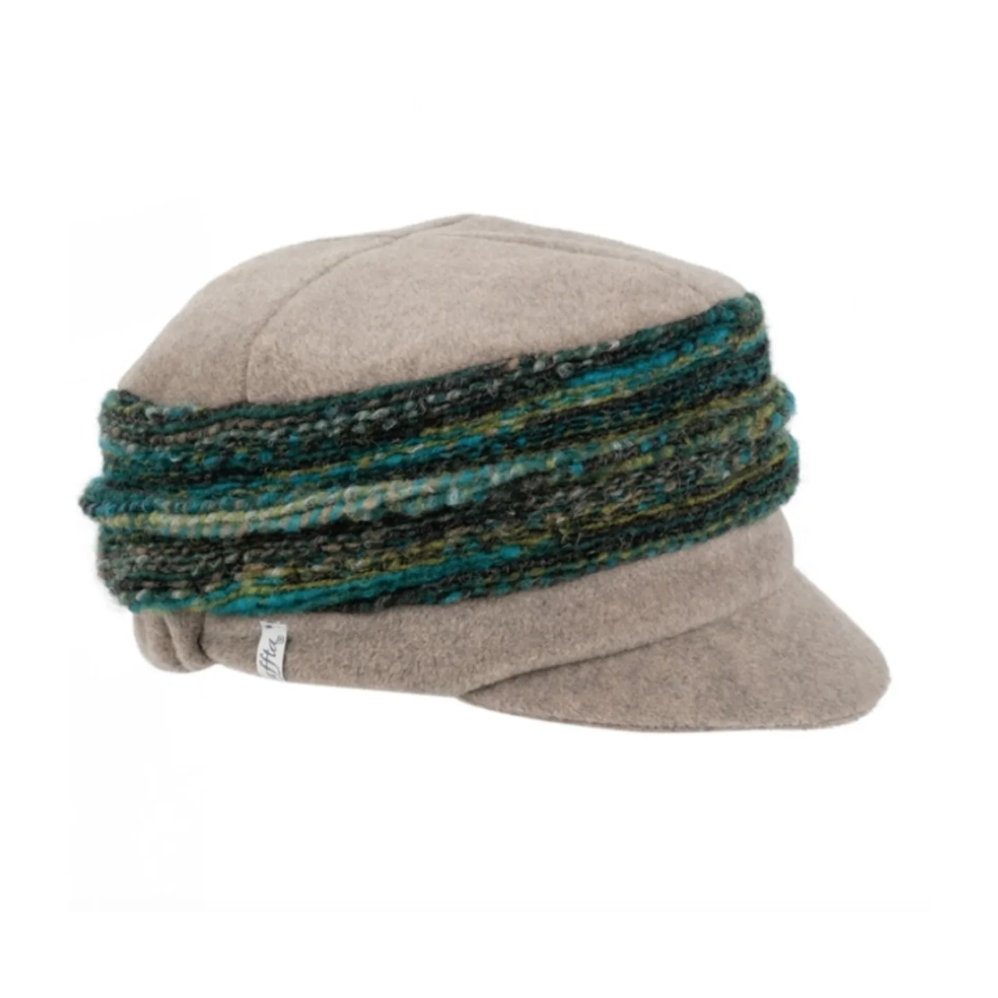 Gavroche Ebony Wool Grey & Green Cap - MTM
