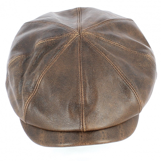 Casquette Houston cuir Vieilli Noir - Crambes Casquette Houston cuir Vieilli Noir - Crambes