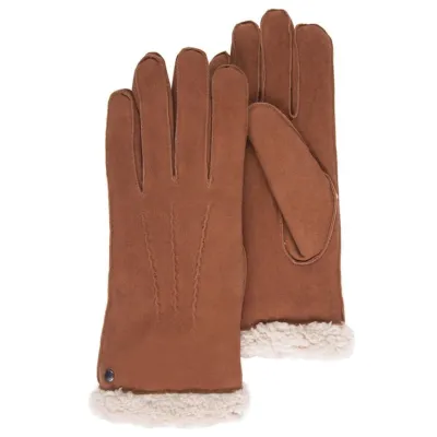 Women's Leather & Fur Gloves Cognac - Isotoner Reference: 17000 | Traclet Hat Shop