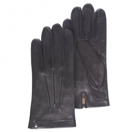 Men's Leather Glove with Silk Lining - Isotoner