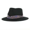Chapeau Fedora Wendie Feutre Poil Noir - Crambes