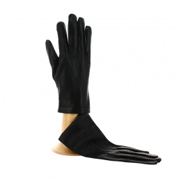 Women's gloves Leather Lined Silk Black - Isotoner
