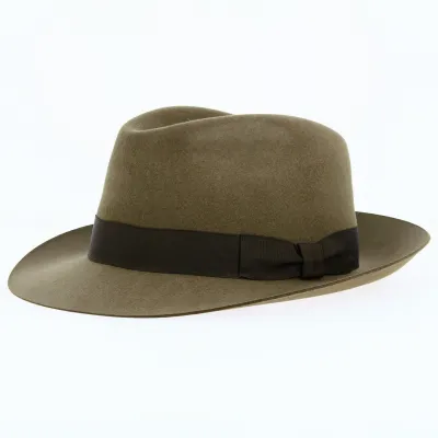 Chapeau Fedora Gabin Feutre Poil Rasé Whisky - Crambes