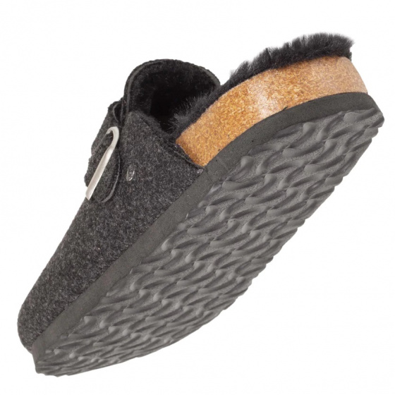 Men's Grey Marl Mule Slippers - Isotoner