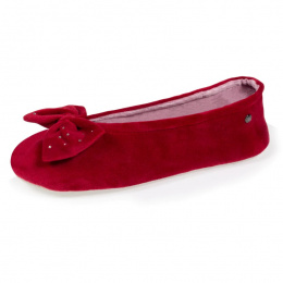 Slippers Ballerinas Nœud Strasse Bordeaux - Isotoner