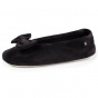 Women's Ballet Slippers with Black Bow - Isotoner