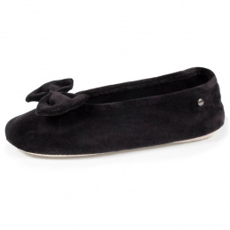 Women's ballerina slippers Black bow - Isotoner