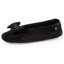 Women's Ballet Slippers with Black Bow - Isotoner