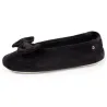 Chaussons Ballerines Femme Nœud Noir  - Isotoner  - Boutique Traclet Reference : 17020| Chapellerie Traclet