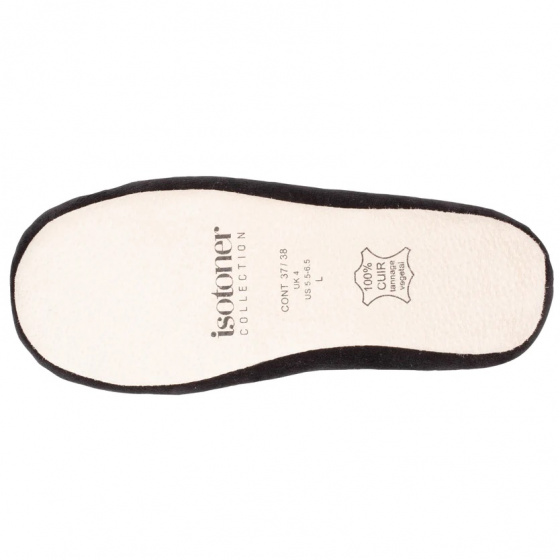 Women's Ballet Slippers with Black Bow - Isotoner