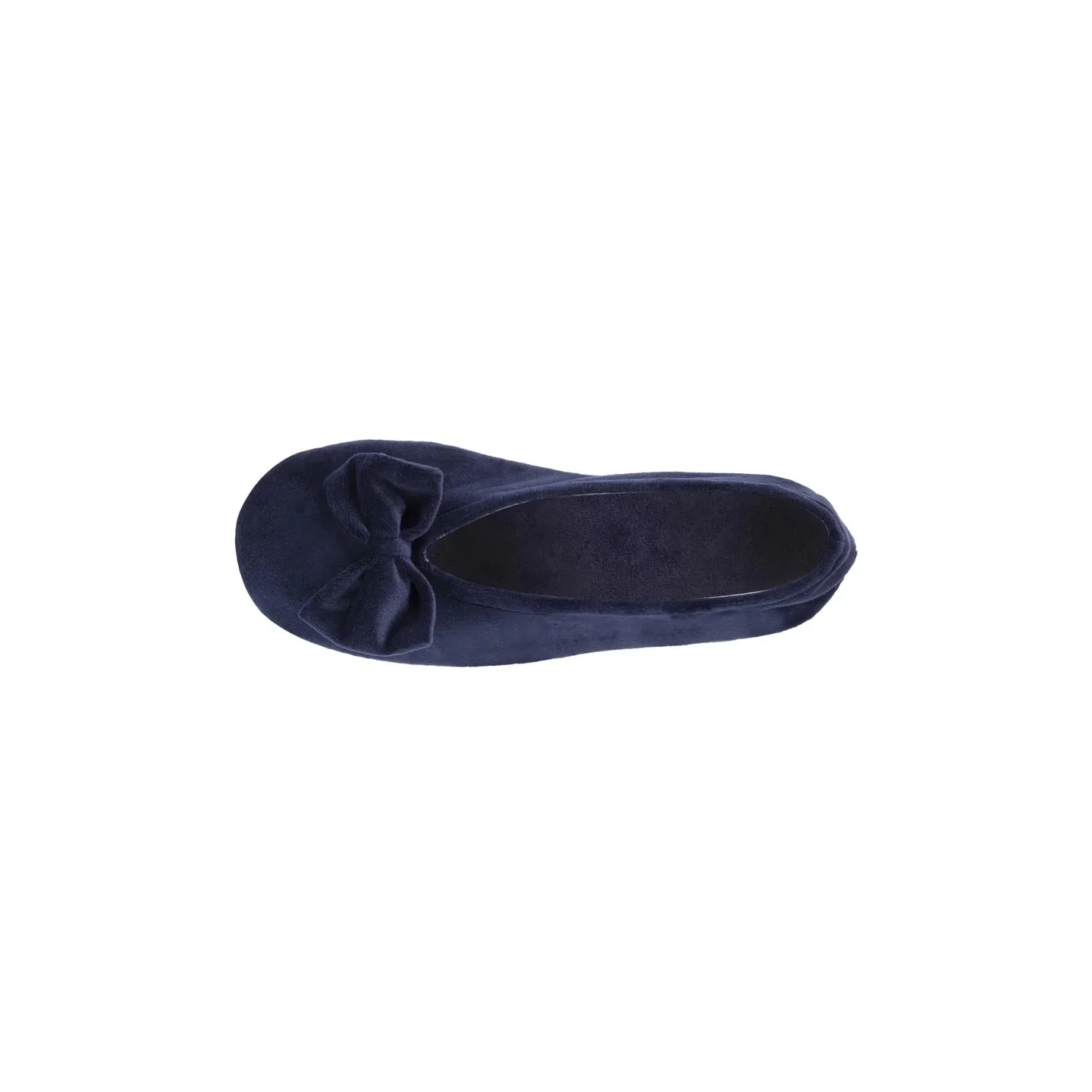 Women's Micro-velvet Ballet Slippers Navy - Isotoner - Traclet Boutique Reference: 17023| Traclet Hat Shop