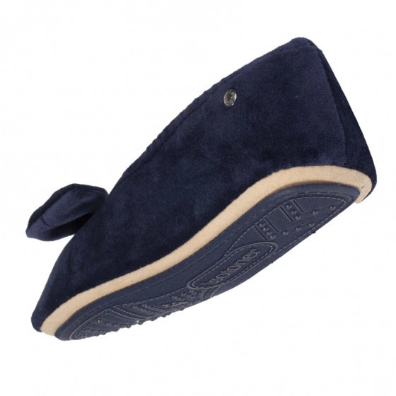 Women's Micro-velvet Ballet Slippers Navy - Isotoner
