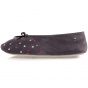 Women's Embroidered Polka Dot Ballet Slippers in Gray - Isotoner