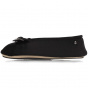 Women's Ballet Slippers with Black Rhinestone Bow - Isotoner