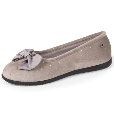 Ballerines Femme Semelle EVERYWEAR™ Pois Dorés - Isotoner  - Boutique Traclet Reference : 17030| Chapellerie Traclet