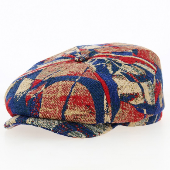 Casquette Hatteras Laine Rouge et Bleu - Stetson