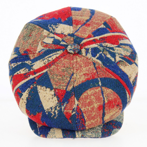 Casquette Hatteras Laine Rouge et Bleu - Stetson