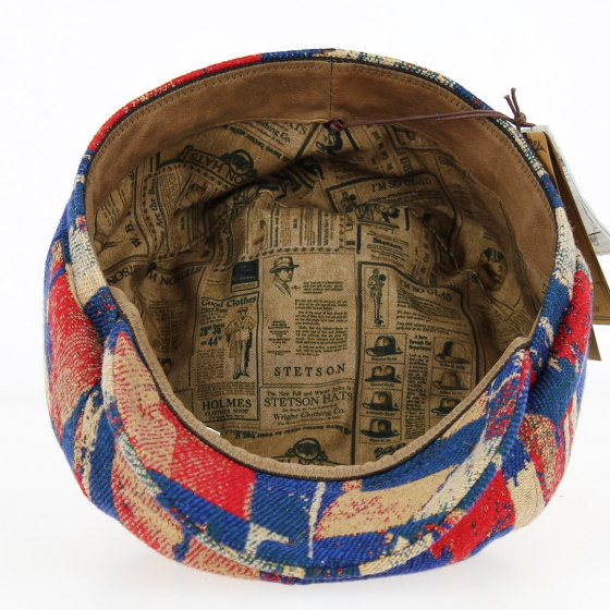 Casquette Hatteras Laine Rouge et Bleu - Stetson