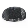 Flat Cap Daffy Wool Patchwork Black - Traclet