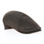 Brown leather Oxford cap without buttons - Traclet