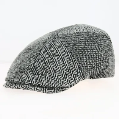Casquette Plate Oxford Laine et Soie Gris - Traclet