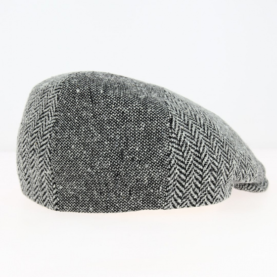 arriere casquette Plate Oxford Laine et Soie Gris - Traclet
