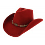 Red Wool Felt Cowboy Hat - Traclet