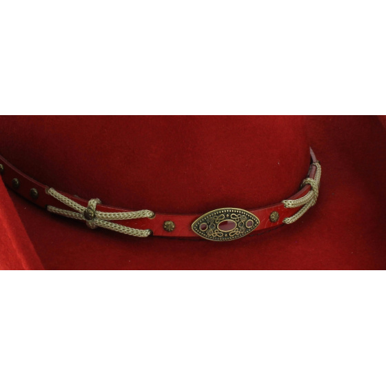 Western - Cowboy Hat Red Wool Felt - Traclet