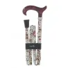 Folding Cane with Flower Pattern - Fayet Reference: 17040| Traclet Hat Shop