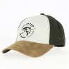Casquette Baseball Pêcheur Coton & Cuir Kaki - Traclet