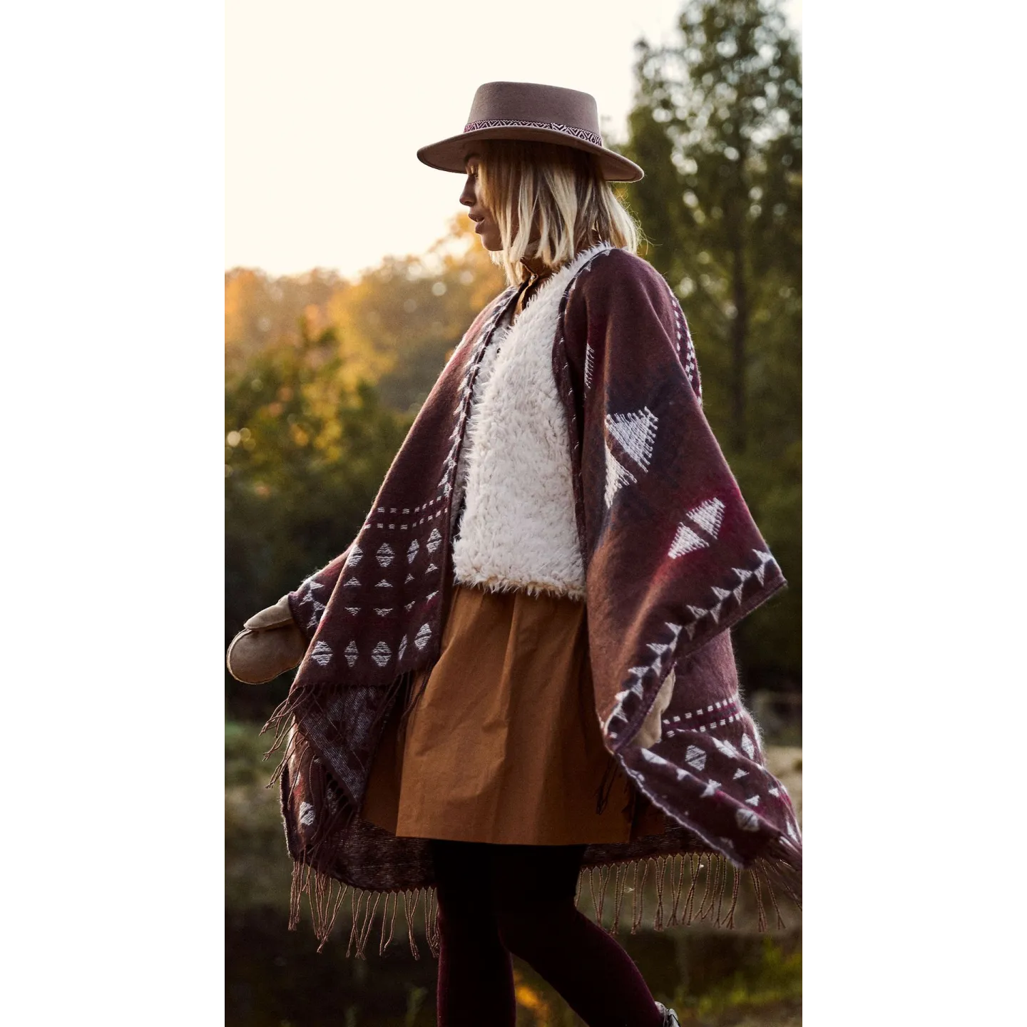 Poncho Layula Marron - Barts