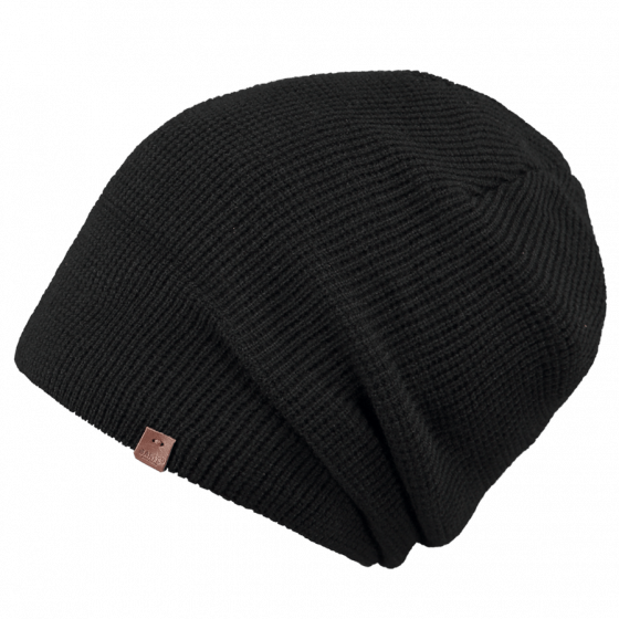 Long Coler Black Beanie - Barts