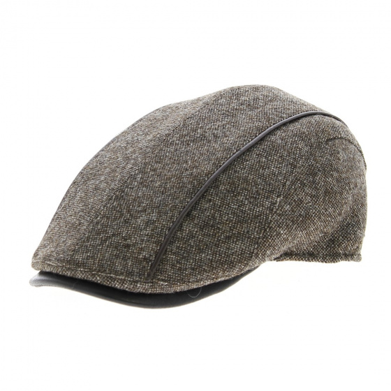 Casquette Plate Naples Tweed Marron- Traclet Casquette Plate Naples Tweed Marron- Traclet