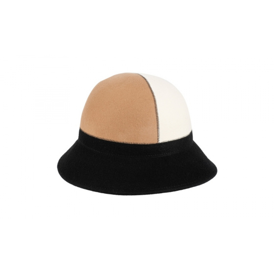 Cloche hat Felt Wool Black - Traclet