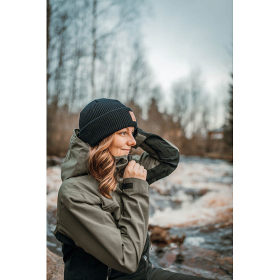 Bonnet à Revers Beacon Laine Mérinos Noir - Super Yellow
