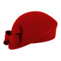 Red Wool Shaped Beret - Traclet