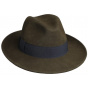 Fedora Barto Hat Olive Wool Felt - Traclet