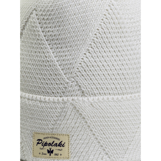 Agena White Pompon Hat - Pipolaki