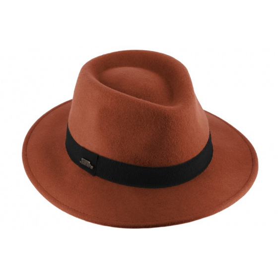 Chapeau Fedora Vérone Feutre Laine Rouille - Traclet
