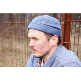 Docker Cooper Linen Blue Traclet Beanie