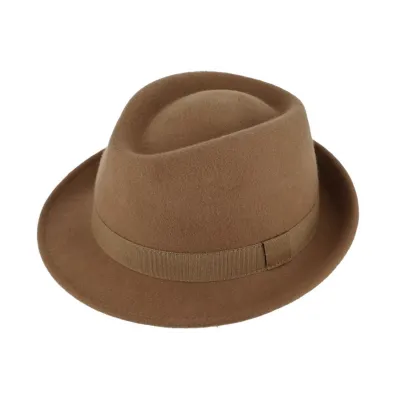 Trilby hat Vénissieux Felt Camel - Traclet