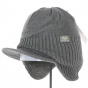 Children's cap with earflaps Grey - Pipolaki