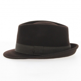 Chapeau Trilby Unity Feutre Laine Marron Imperméable - Traclet