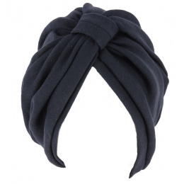 Sophie Chemotherapy Black Cotton Turban - Traclet