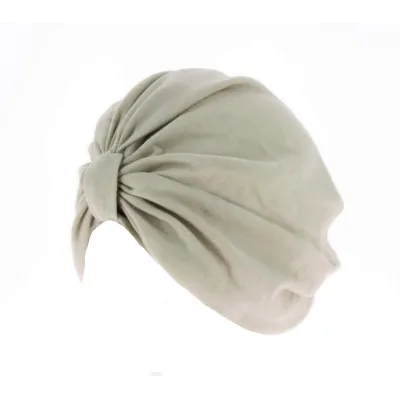 Light taupe chemotherapy turban Reference: 3619 | Traclet Hat Shop